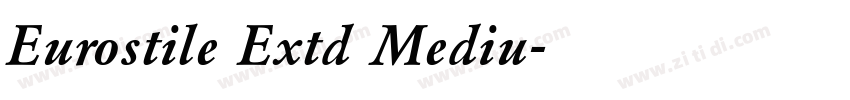 Eurostile Extd Mediu字体转换